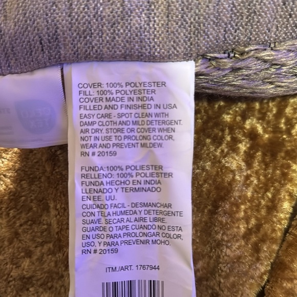 Brentwood Elegant Woven Lumber Accent Pillow - Tan - Picture 4 of 6